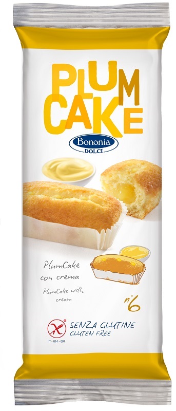 BONONIA DOLCI PLUMCAKE CON CREMA SENZA GLUTINE 6 X 45 G - Farma Nice