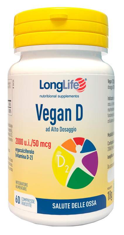 LONGLIFE VEGAN D 60 COMPRESSE - Farma Nice
