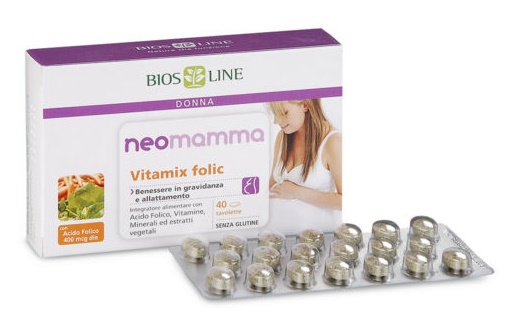BIOSLINE NEOMAMMA VITAMIX FOLIC 40 COMPRESSE NEW - Farma Nice