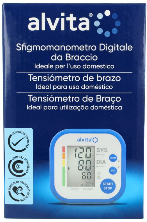 SFIGMOMANOMETRO DIGITALE DA BRACCIO ALVITA - Farma Nice