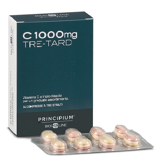 PRINCIPIUM C 1000 MG TRE-TARD 24 COMPRESSE A TRE STRATI - Farma Nice