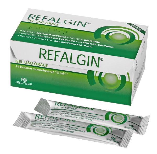 REFALGIN GEL OROSOLUBILE ANTIREFLUSSO 14 BUSTINE 15 ML - Farma Nice