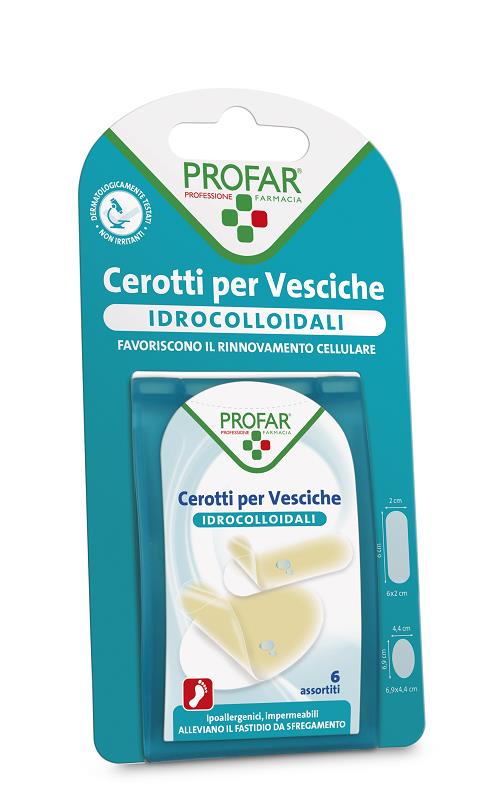 CEROTTO IDROCOLLOIDALE PROFAR ASSORTITO 6 PEZZI - Farma Nice
