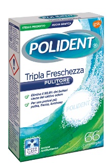 POLIDENT TRIPLA FRESCHEZZA 66 COMPRESSE - Farma Nice