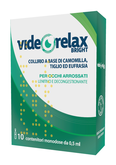 COLLIRIO LENITIVO DECONGESTIONANTE VIDEORELAX BRIGHT MONODOSE 0,5 ML 10 PEZZI - Farma Nice