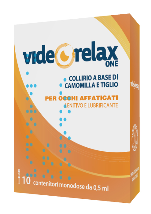 COLLIRIO VIDEORELAX ONE LENITIVO E LUBRIFICANTE OCCHI AFFATICATI 10 CONTENITORI MONODOSE 0,5 ML - Farma Nice