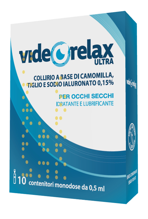 COLLIRIO IDRATANTE E LUBRIFICANTE VIDEORELAX ULTRA MONODOSE 0,5 ML 10 PEZZI - Farma Nice