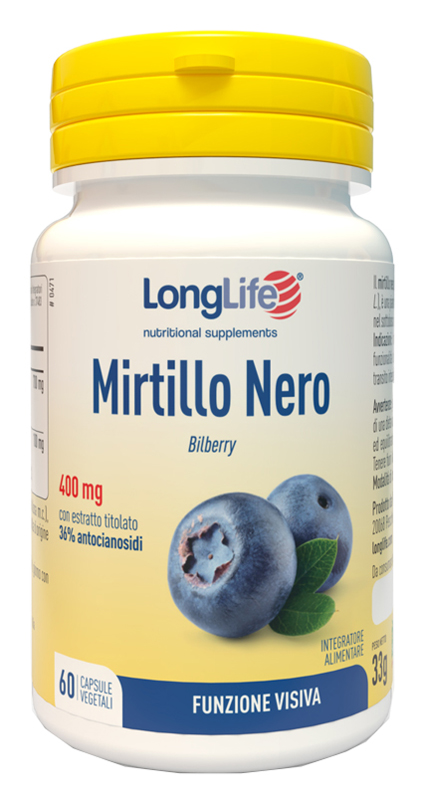 LONGLIFE MIRTILLO NERO 60 CAPSULE VEGETALI - Farma Nice