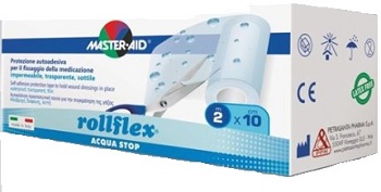 CEROTTO IMPERMEABILE PER FISSAGGIO MEDICAZIONI MASTER-AID ROLLFLEX A-STOP M 10X10 CM - Farma Nice