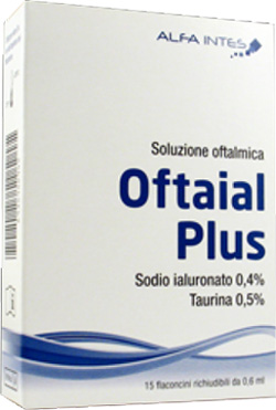 SOLUZIONE OFTALMICA OFTAIAL PLUS ACIDO IALURONICO 0,4% E TAURINA 15 FLACONCINI RICHIUDIBILI DA 0,6 ML - Farma Nice