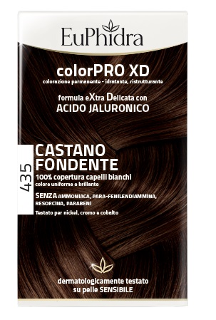 EUPHIDRA COLORPRO XD 435 CASTANO FONDENTE GEL COLORANTE CAPELLI IN FLACONE + ATTIVANTE + BALSAMO + GUANTI - Farma Nice