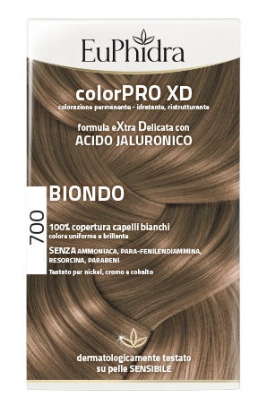 EUPHIDRA COLORPRO XD 700 BIONDO GEL COLORANTE CAPELLI IN FLACONE + ATTIVANTE + BALSAMO + GUANTI - Farma Nice