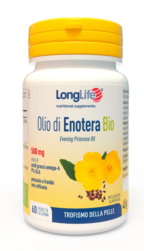 LONGLIFE OLIO ENOTERA BIO 60 PERLE 500 MG - Farma Nice