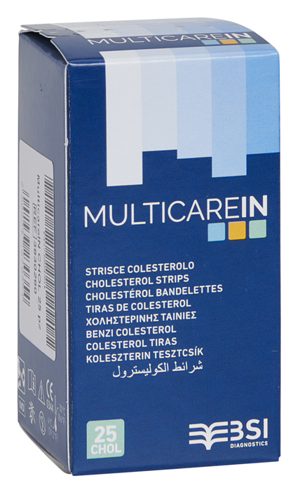 STRISCE MISURAZIONE GLICEMIA MULTICARE IN GLUCOSIO ELETTRODO 50 PEZZI - Farma Nice