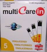 TEST TRIGLICERIDI MULTICARE IN STRISCE CON ASPIRAZIONE CAPIILLARE 5 PEZZI - Farma Nice