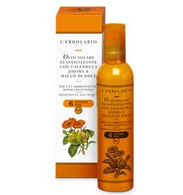 OLIO SOLARE ELASTICIZZANTE CALENDULA/JOJOBA/MALLO DI NOCE SPF6 100 ML - Farma Nice