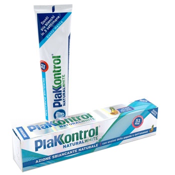 PLAKKONTROL NATURAL WHITE DENTIFRICIO 100 G - Farma Nice
