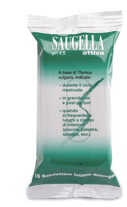 SAUGELLA ATTIVA SALVIETTINE 15 BUSTINE - Farma Nice