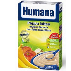 HUMANA PAPPA LATTEA MELA BANANA CON FETTE BISCOTTATE 250G - Farma Nice