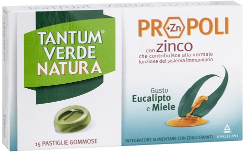 TANTUM VERDE NATURA PASTIGLIE GOMMOSE EUCALIPTO & MIELE 30 G - Farma Nice