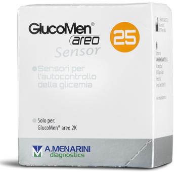 STRISCE MISURAZIONE GLICEMIA GLUCOMEN AREO SENSOR 25 PEZZI - Farma Nice