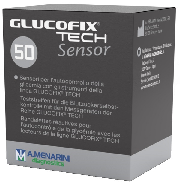 STRISCE MISURAZIONE GLICEMIA GLUCOFIX TECH SENSOR 50 PEZZI - Farma Nice