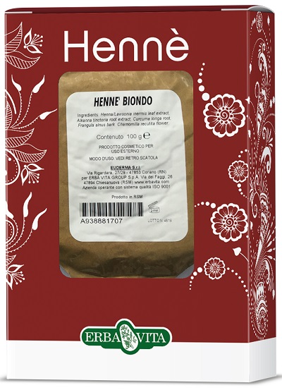 HENNE COLORANTE CAPELLI BIONDO 100 G - Farma Nice