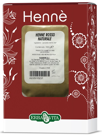 HENNE COLORANTE CAPELLI ROSSO NATURALE 100 G - Farma Nice