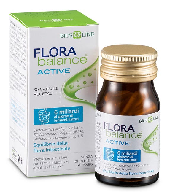 BIOSLINE FLORABALANCE ACTIVE 30 CAPSULE VEGETALI - Farma Nice