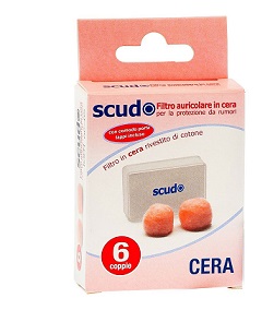 TAPPO AURICOLARE EARPLUG SCUDO IN CERA 6 COPPIE 12 PEZZI ARTICOLO 7EN081 - Farma Nice