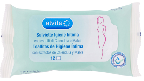 ALVITA SALVIETTINE PER IGIENE INTIMA 12 PEZZI - Farma Nice