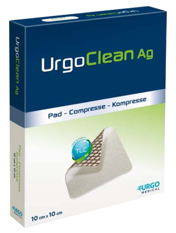 MEDICAZIONE TNT ASSORBENTE GELIFICANTE URGOCLEAN AG/SILVER 10X10CM 5 PEZZI - Farma Nice
