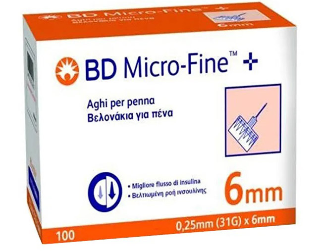 AGO PER PENNA DA INSULINA BD MICROFINE GAUGE 31 6MM 100 PEZZI - Farma Nice