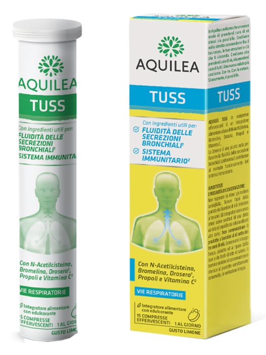 AQUILEA TUSS 15 COMPRESSE EFFERVESCENTI 90 G - Farma Nice
