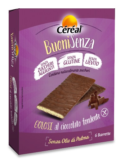 CEREAL BUONI SENZA GOLOSI CIOCCOLATO FONDENTE 6 X 17 G - Farma Nice