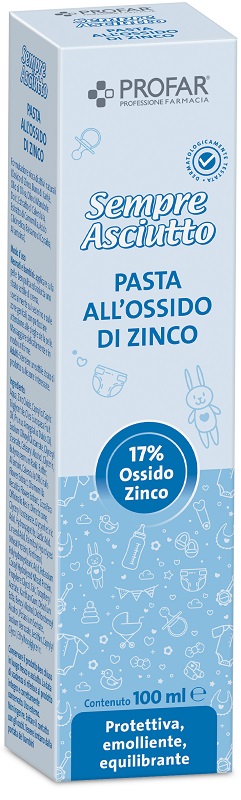 PROFAR SEMPRE ASCIUTTO PASTA ALL'OSSIDO DI ZINCO 17% 100 ML - Farma Nice