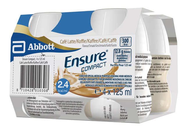 ENSURE COMPACT CAFFE 4 BOTTIGLIE DA 125 ML - Farma Nice