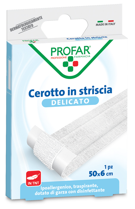 CEROTTO TESSUTO NON TESSUTO DELICATO 1 STRISCIA 50X6 CM PROFAR - Farma Nice