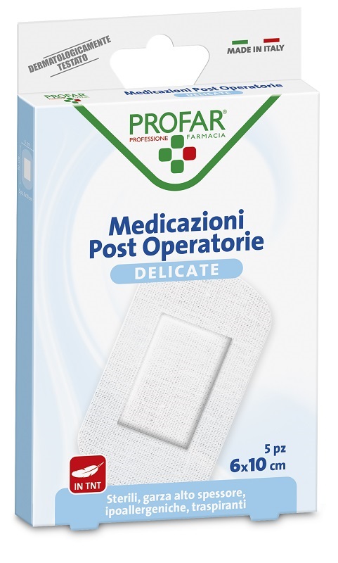 MEDICAZIONE POST OPERATORIA STERILE GARZA ANTIADERENTE 6X10 CM 5 PEZZI PROFAR - Farma Nice