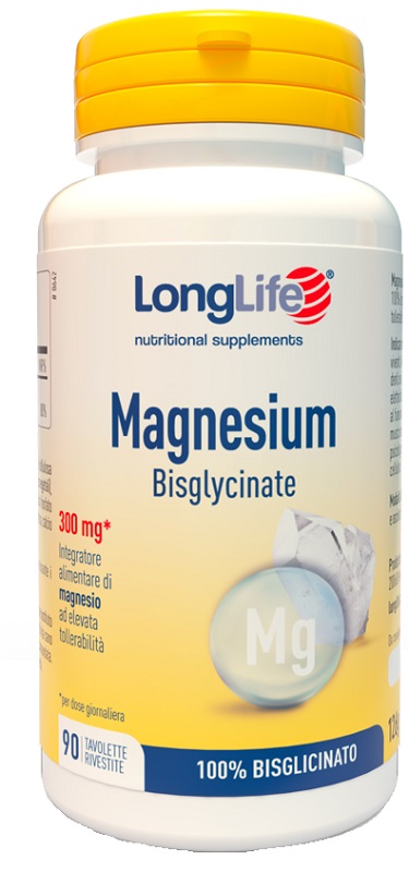 LONGLIFE MAGNESIUM BISGLYCINATE 90 TAVOLETTE - Farma Nice