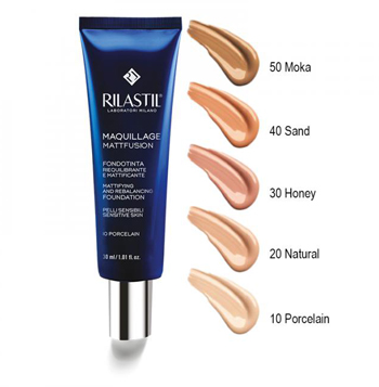 RILASTIL MAQUILLAGE FONDOTINTA RIEQUILIBRANTE MATTIFIANT 20 30 ML - Farma Nice