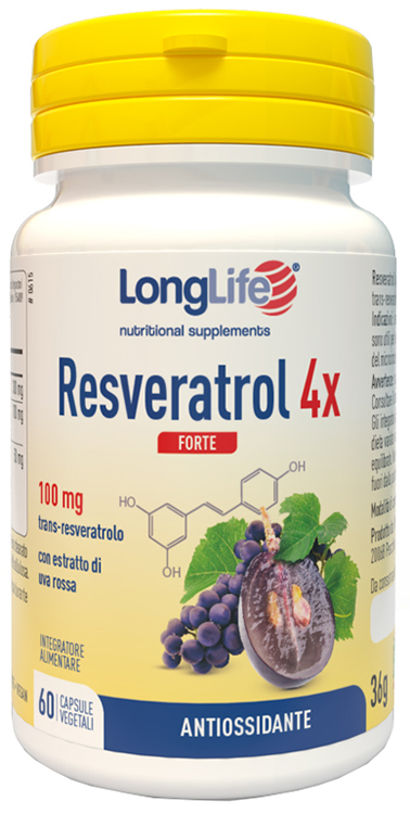 LONGLIFE RESVERATROL 4X FORTE 60 CAPSULE VEGETALI - Farma Nice