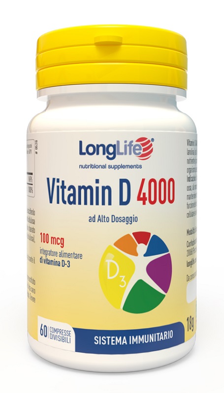 LONGLIFE VITAMIN D 4000UI 60 COMPRESSE - Farma Nice