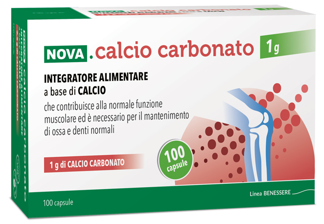 NOVA CALCIO CARBONATO 1 G 100 CAPSULE - Farma Nice
