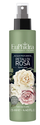 EUPHIDRA ACQUA PROFUMATA ROSA IN FLACONE CON ETICHETTA POMPA SPRAY - Farma Nice