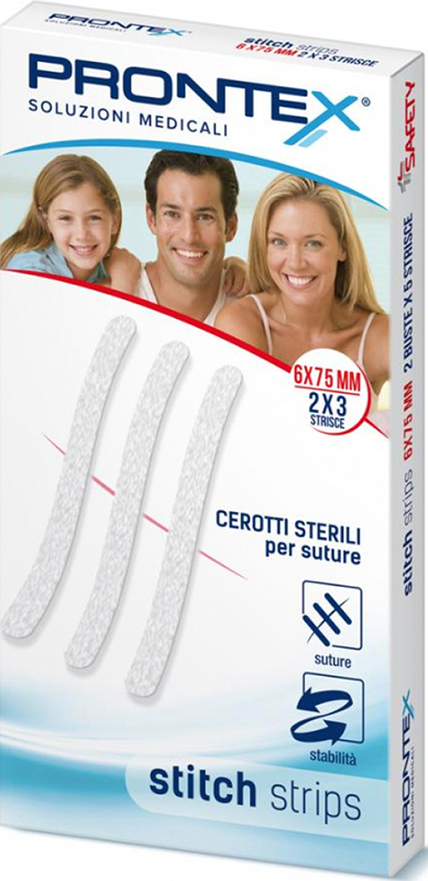 PRONTEX STITCH STRIPS 6X75 10 PEZZI - Farma Nice