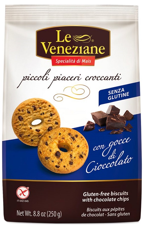 LE VENEZIANE BISCOTTI GOCCE DI CIOCCOLATO 250 G - Farma Nice