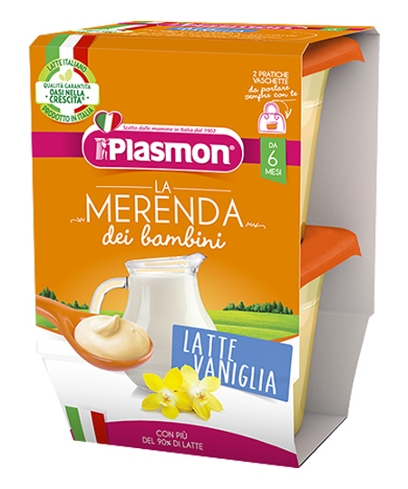PLASMON LA MERENDA DEI BAMBINI MERENDE LATTE VANIGLIA ASETTICO 2 X 120 G - Farma Nice