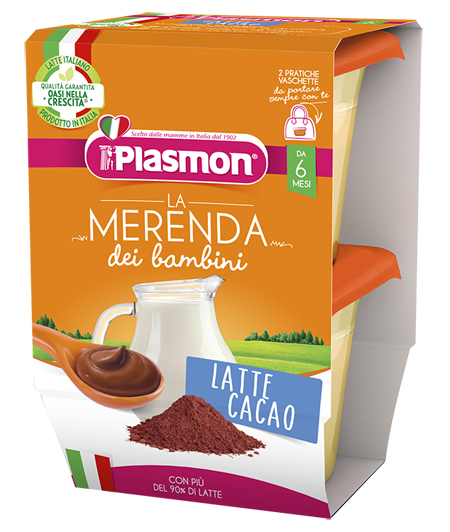 PLASMON LA MERENDA DEI BAMBINI MERENDE LATTE CACAO ASETTICO 2 X 120 G - Farma Nice