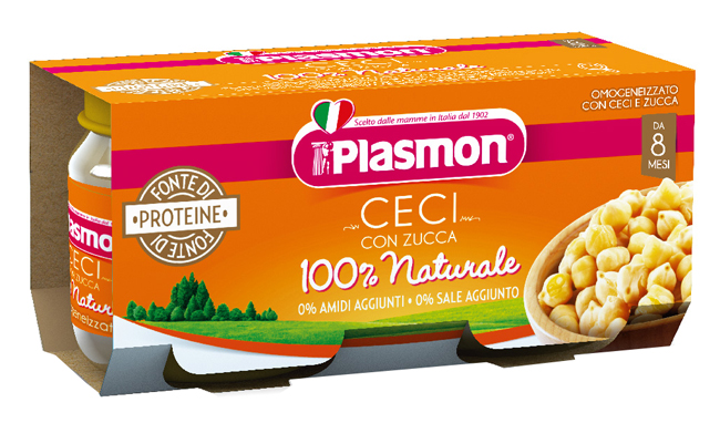 PLASMON OMOGENEIZZATO CECI/ZUCCA 2 X 80 G - Farma Nice